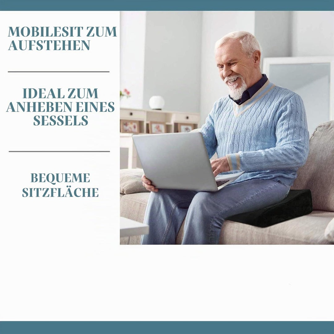 bonmedico Sitzkissen orthopädisch - Ergonomisches Memory Foam Kissen für Bürostuhl, Auto, Rollstuhlk
