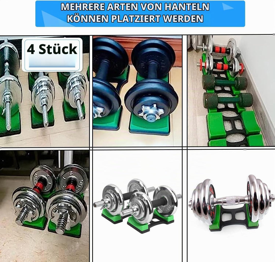 4 Stück Rack Hantel Bodenschutz Fitness, Gym Hantel Storage Rack, Kurzhantelablage Klein Kurzhantel,