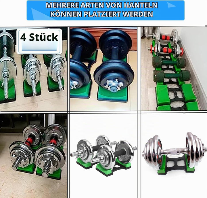 4 Stück Rack Hantel Bodenschutz Fitness, Gym Hantel Storage Rack, Kurzhantelablage Klein Kurzhantel,