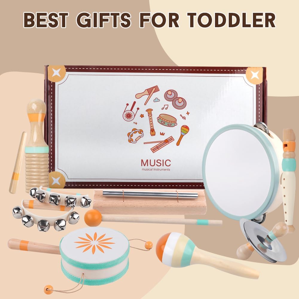 Kleinkind-Musikinstrumente, Montessori-Musikinstrumente für Babys, Percussion-Instrumente für 1-Jähr