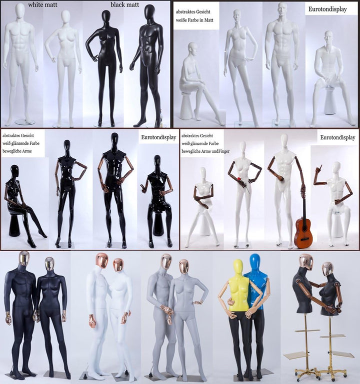 Eurotondisplay Schneiderpuppe, Leinenbezug stoffbezogenen Oberkörper und Kopf ,Arme und Finger aus H