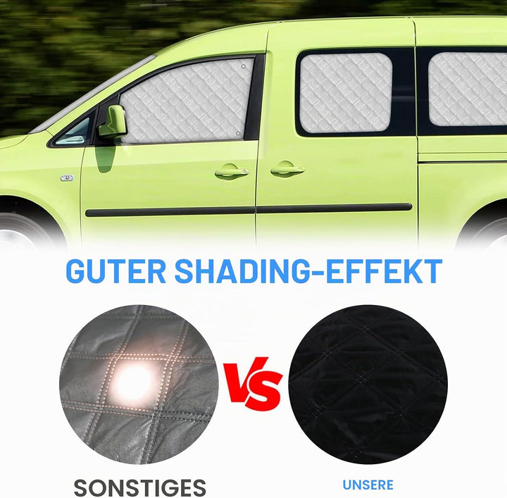 Thermomatte Fahrerhaus Innen Kompatibel mit 2022-2025 Caddy Maxi Life, 10PCS LWB Faltbare Sonnenschu