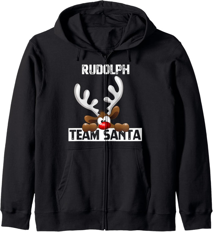 Team Rudolph Santa Rentier, Perfect Christmas Costume Ugly Kapuzenjacke