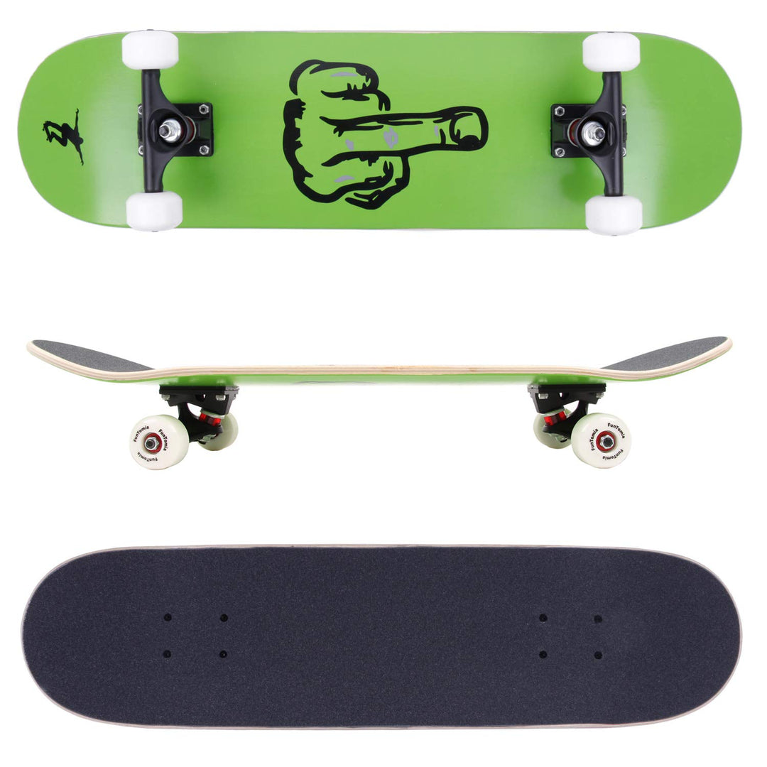 FunTomia Skateboard mit Mach1 Kugellager Rollenhärte 100A und 100% 7-lagigem Ahornholz Skate Board m