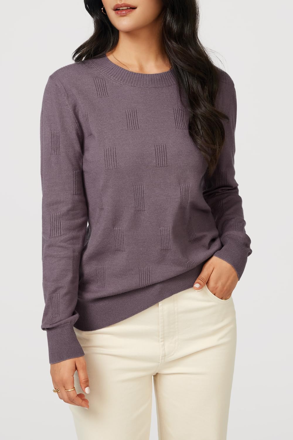 Arach&Cloz Pullover Damen Kurzarm/Langarm Herbst Winter Strickpullover Rundhals Oberteile Pulli Swea