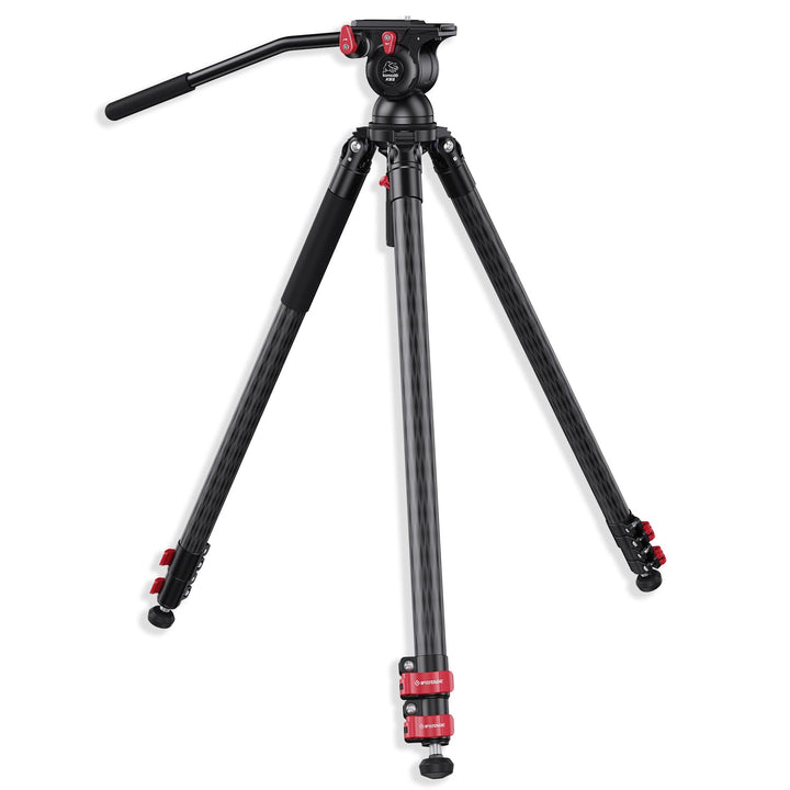 IFOOTAGE Gazelle Stativ TC7 Fastbowl + Komodo K5S,61"/155 cm Kohlefaser Kamerastativ mit Fluidkopf a