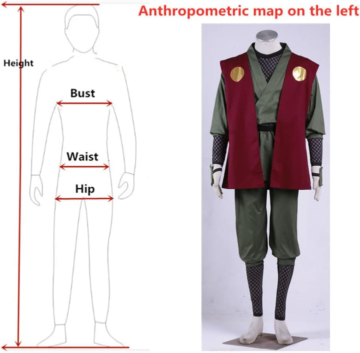 MANMICOS US Grösse Anime Men Cosplay Kostüme Rote Weste Halloween Anzug XXS, XXS