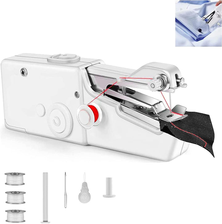 Handnähmaschine, Tragbare Mini-Nähmaschine, Kabellose Tragbare Elektrische Handnähmaschine Mit Nähzu