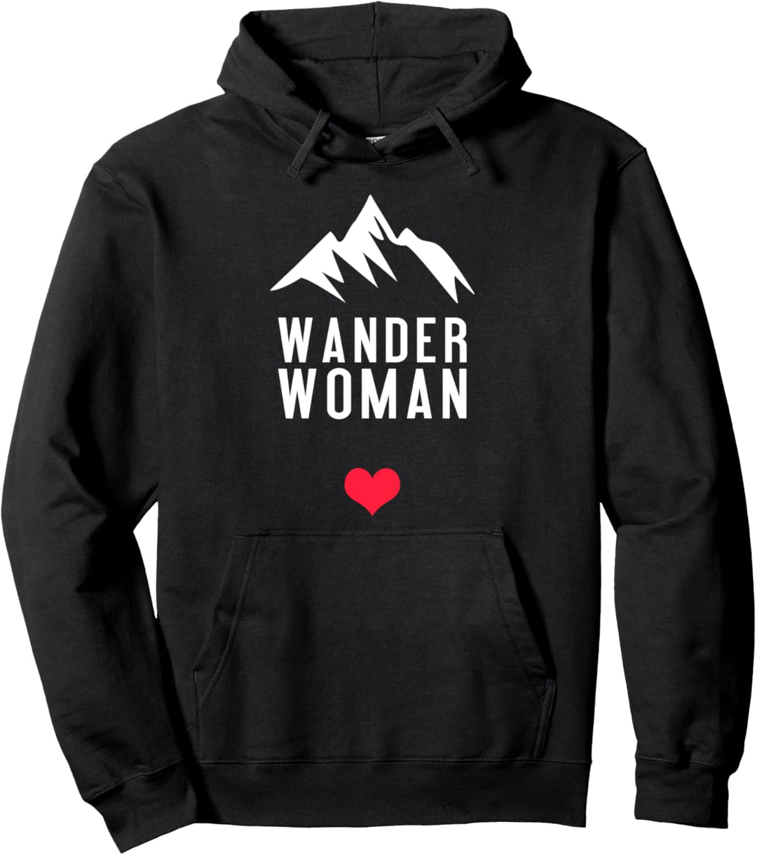 Wander Woman Damen Frauen Urlaub lustiges Geschenk Wandern Pullover Hoodie