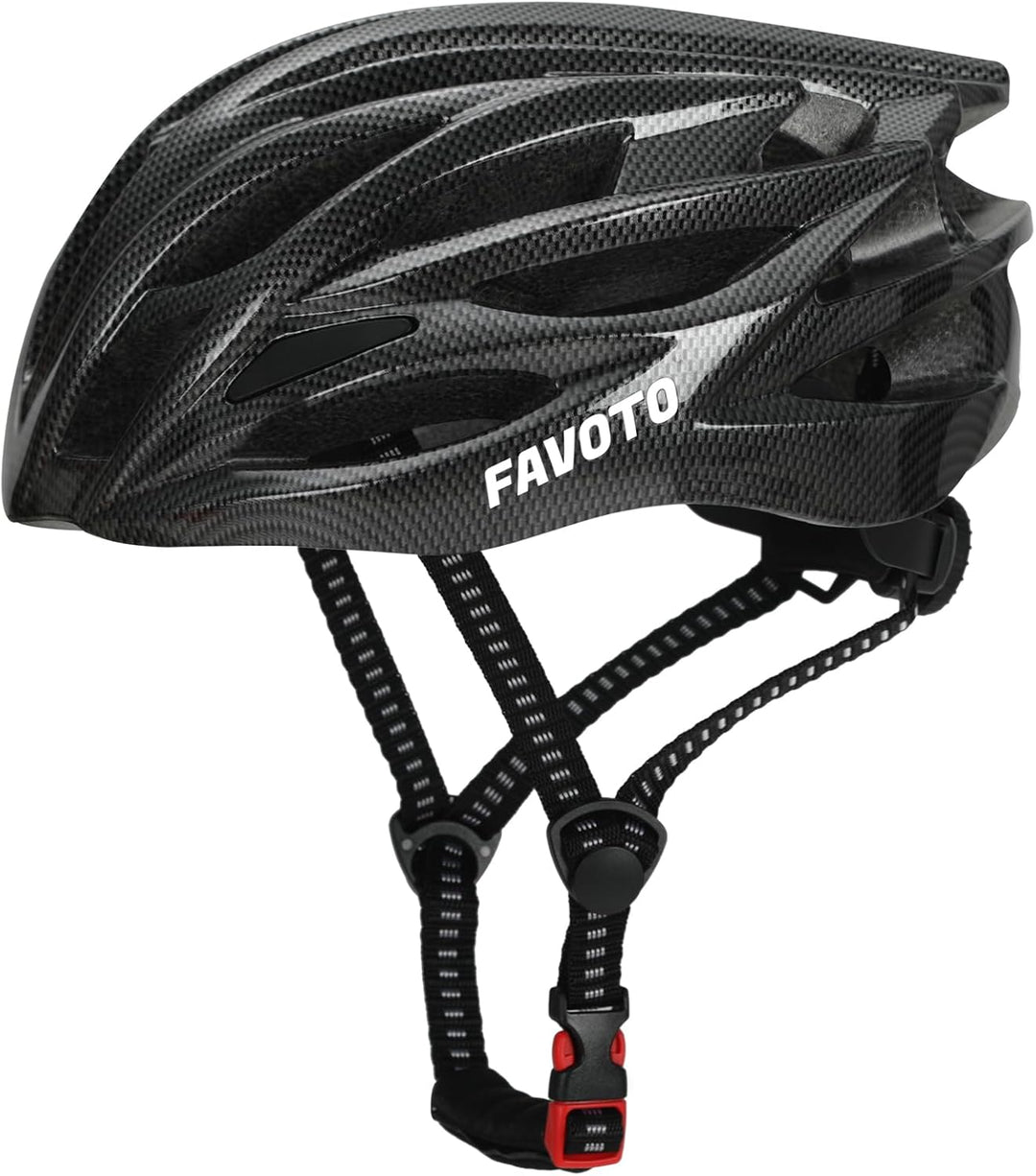 Favoto Fahrradhelm für Erwachsene Fahrrad Helmet mit Abnehmbarer Innenfutter Verstellbar Rennradhelm