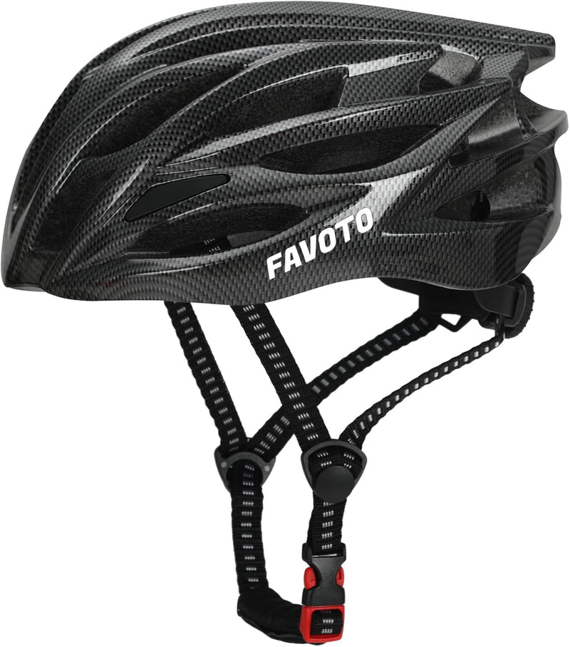 Favoto Fahrradhelm für Erwachsene Fahrrad Helmet mit Abnehmbarer Innenfutter Verstellbar Rennradhelm