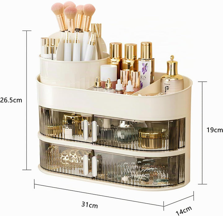 Make Up Kosmetik Organizer 3 Stöckig Multifunktionale Kosmetikregal Skincare Aufbewahrung Grosser Ka