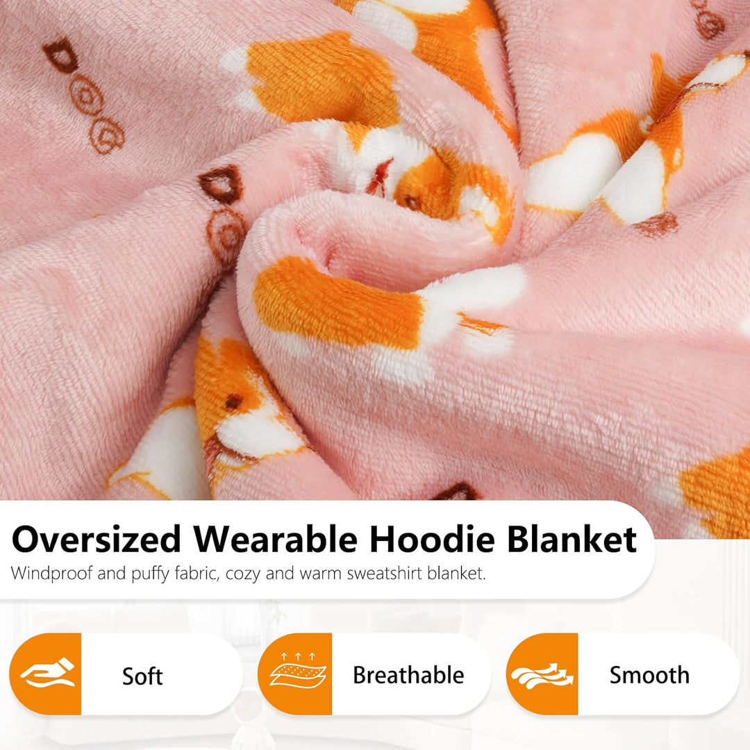 Mokani ÜBergrossE Hoodie Decke Kinder mit äRmel Tragbare Kapuzenpullover, Super Weich Warmes Bequeme
