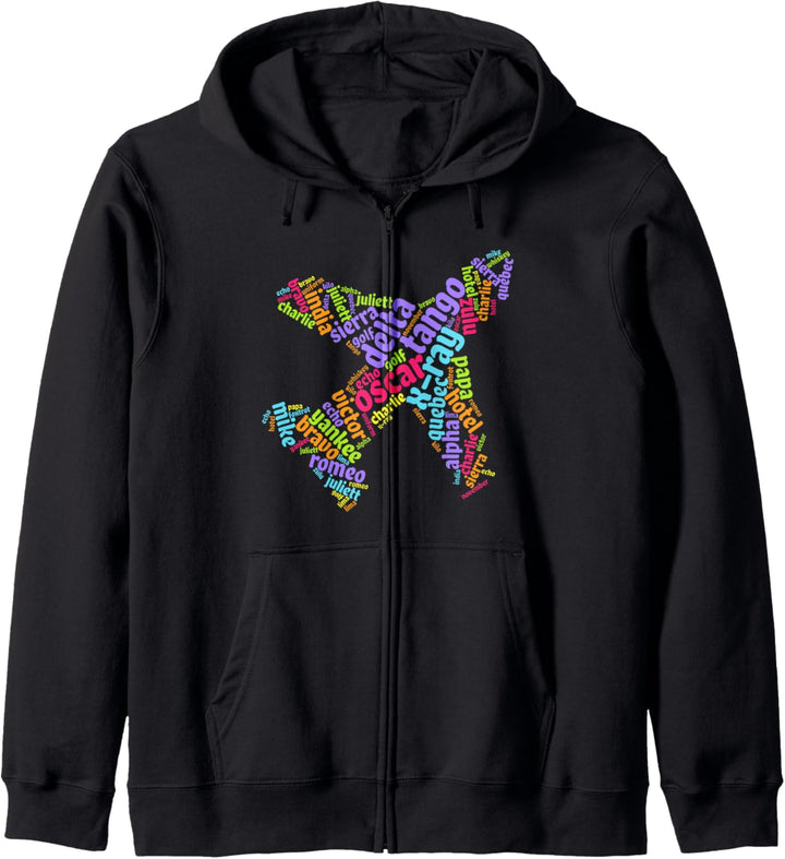 Flugzeug Pilotenalphabet Pilot Flugschüler Flugschule Kapuzenjacke