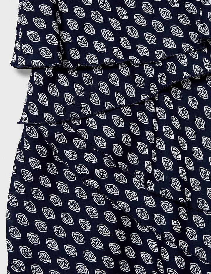 Taifun Damen Gewebe Kleid 40 Dark Ocean Gemustert, 40 Dark Ocean Gemustert