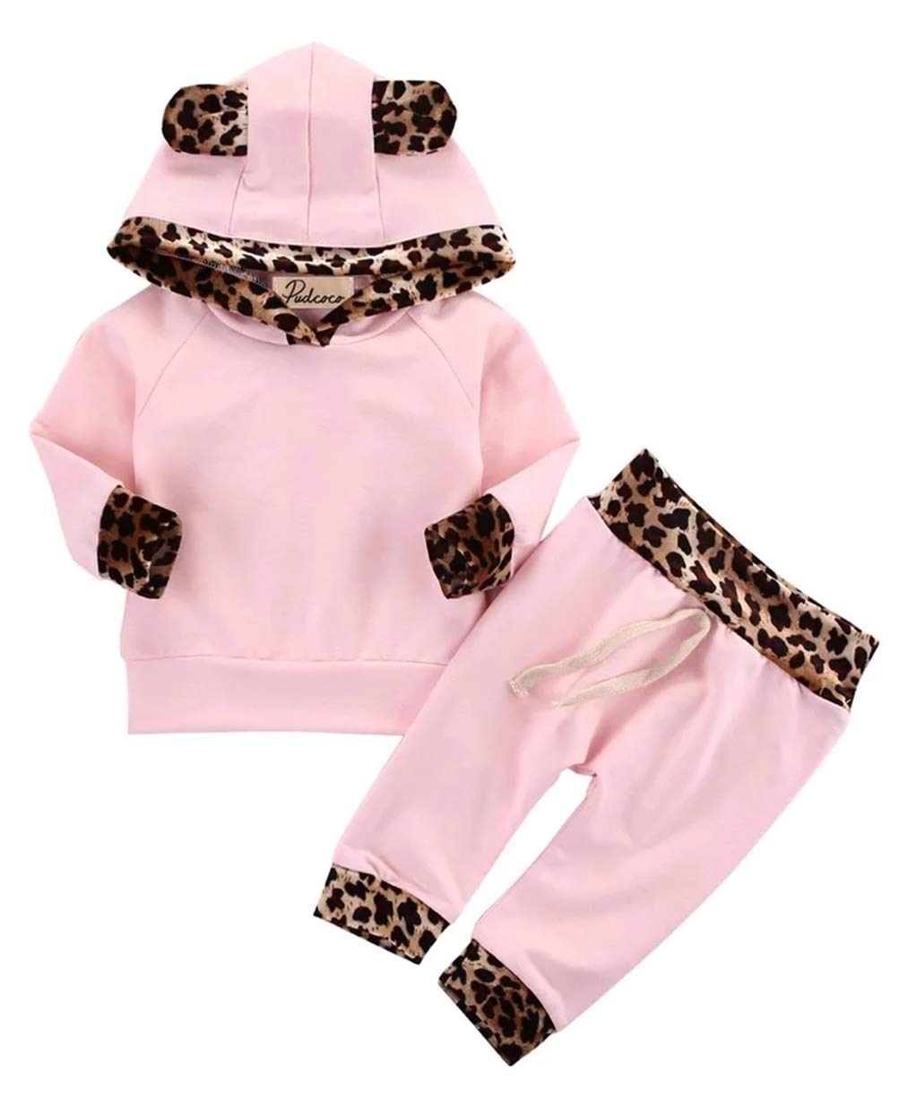 Baby Mädchen Outfit 2 Stücke Set Gestreifte Blumen Hoodies mit Tasche Top + Lange Hosen Sweatshirt O