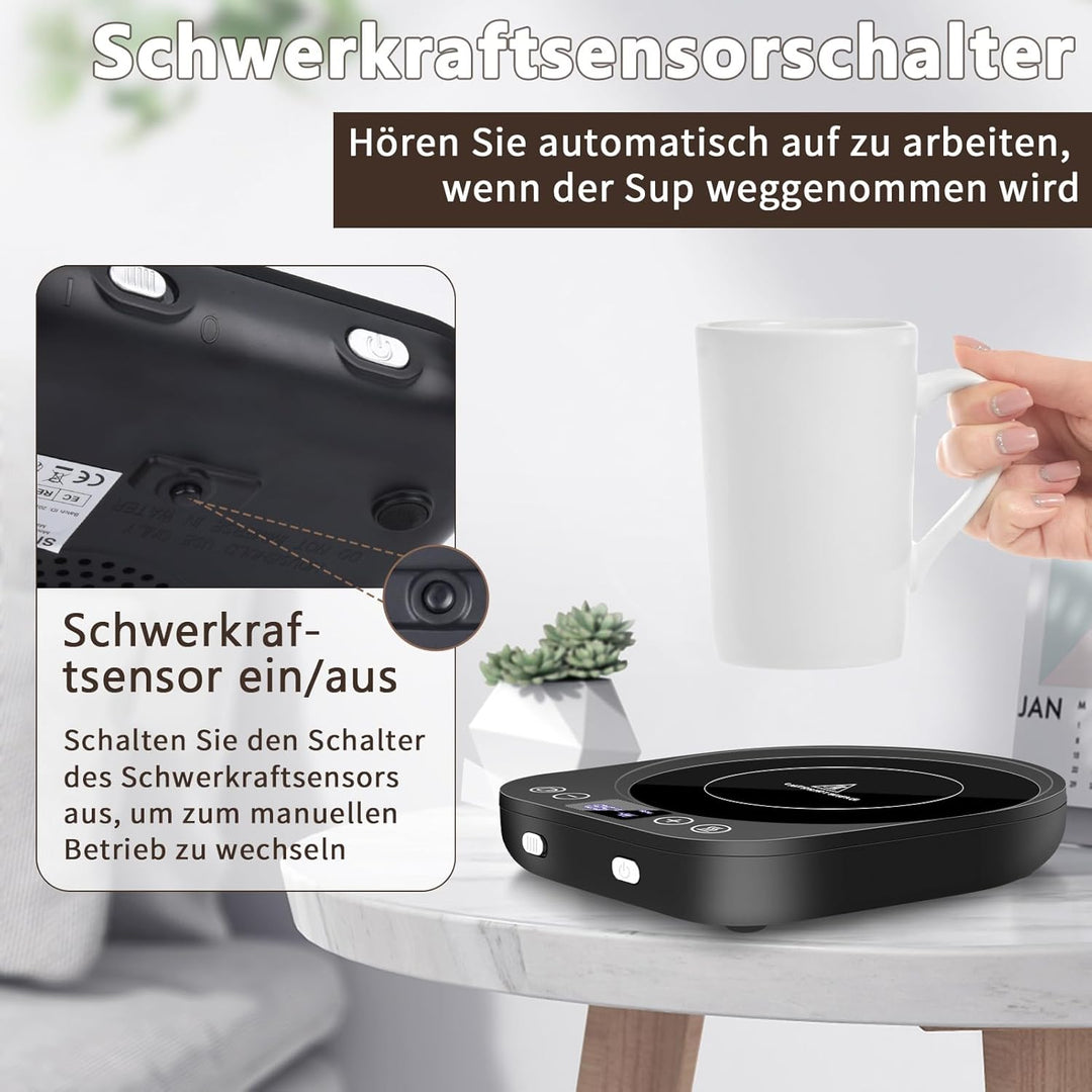 Kaffeewärmer,Aufgerüstet Tassenwärmer,Elektrischer Getränkewärmer,Kaffeetassenwärmer mit 9 Temperatu