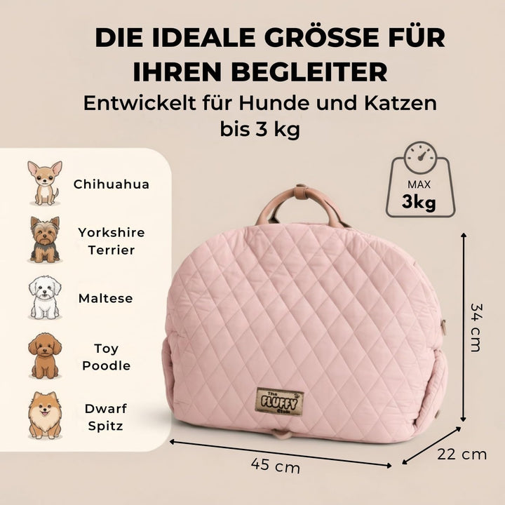 Hundetransporttasche fürs Auto, Auto-Hundesitz, Katzentransporttasche mit Schultergurt und Sicherhei