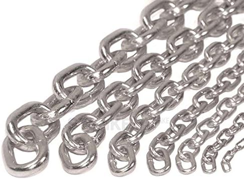 Seilwerk STANKE 5mm 10m Rundstahlkette kurzgliedrig verzinkt Stahlkette Meterware Eisenkette 5 mm -