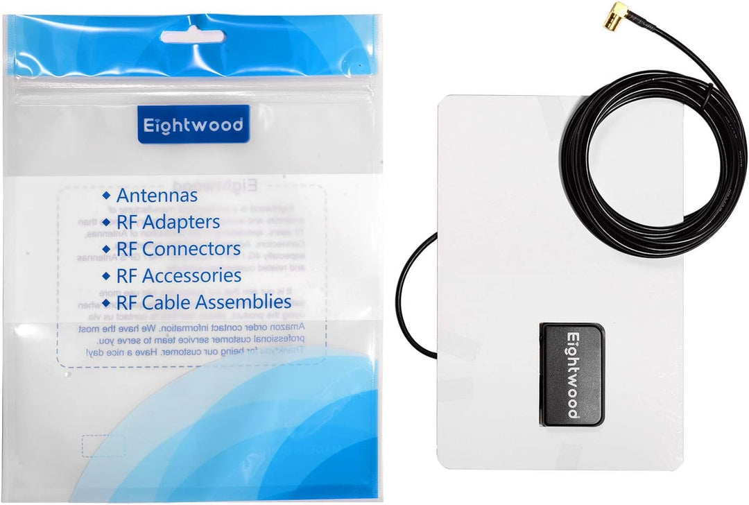 Eightwood Aktive DAB, DAB+ Autoantenne SMB Adapter, Digitales Autoradio Antenne Glashalterung mit 3