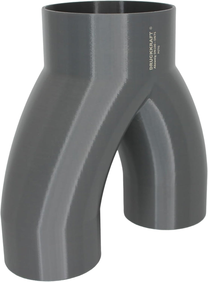 DRUCKKRAFT 2-Wege Abzweig Rohr DN100 - DN75 | Abzweigstück | Y-Verteiler | Absauganlage | Rohrverbin