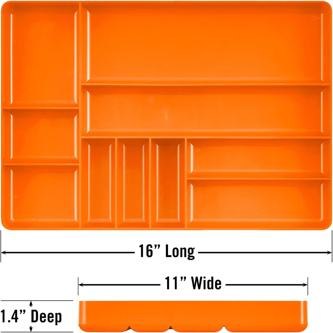 Ernst Manufacturing 5019 Home and Garage Organizer Tray 10 Fächer Orange Orange/Abendrot im Zickzack