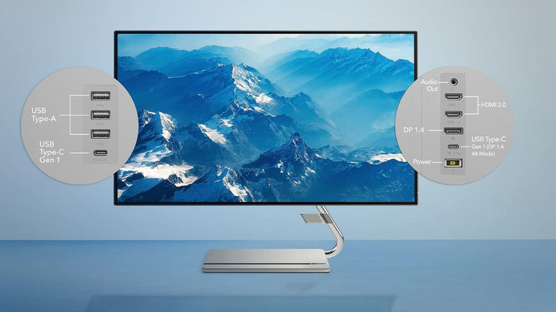 Lenovo Q27h-20 | 27" WQHD Monitor | 2560x1440 | 70Hz | 350 nits | 4ms Reaktionszeit | HDMI | Display