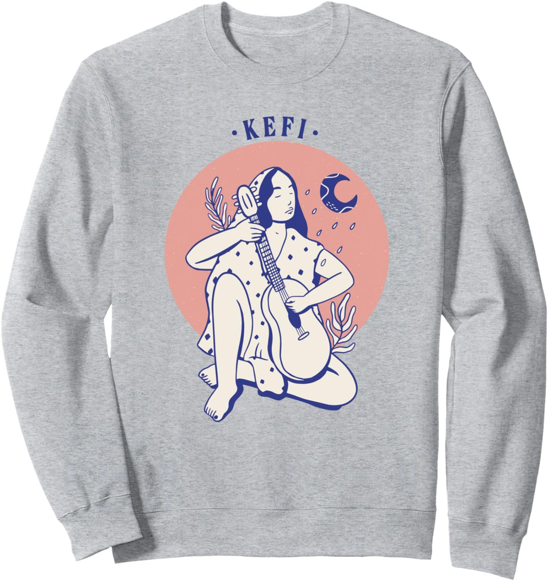 Kefi Freude Frau Griechisch Griechenland Geist Motivierend Sweatshirt