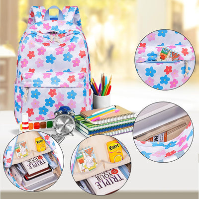 LOIDOU Rucksack für Teenager Mädchen Bookbags Kinderrucksack Kinder Schulrucksack mit Lunchpaket Fed