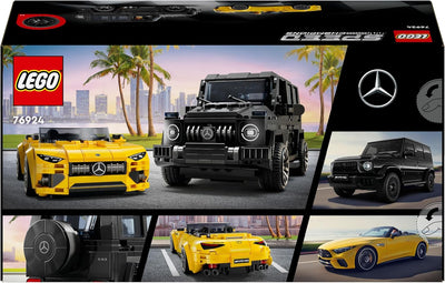 LEGO Speed Champions Mercedes-AMG G 63 & Mercedes-AMG SL 63, Bauset mit 2 Spielzeug Autos und 2 Fahr