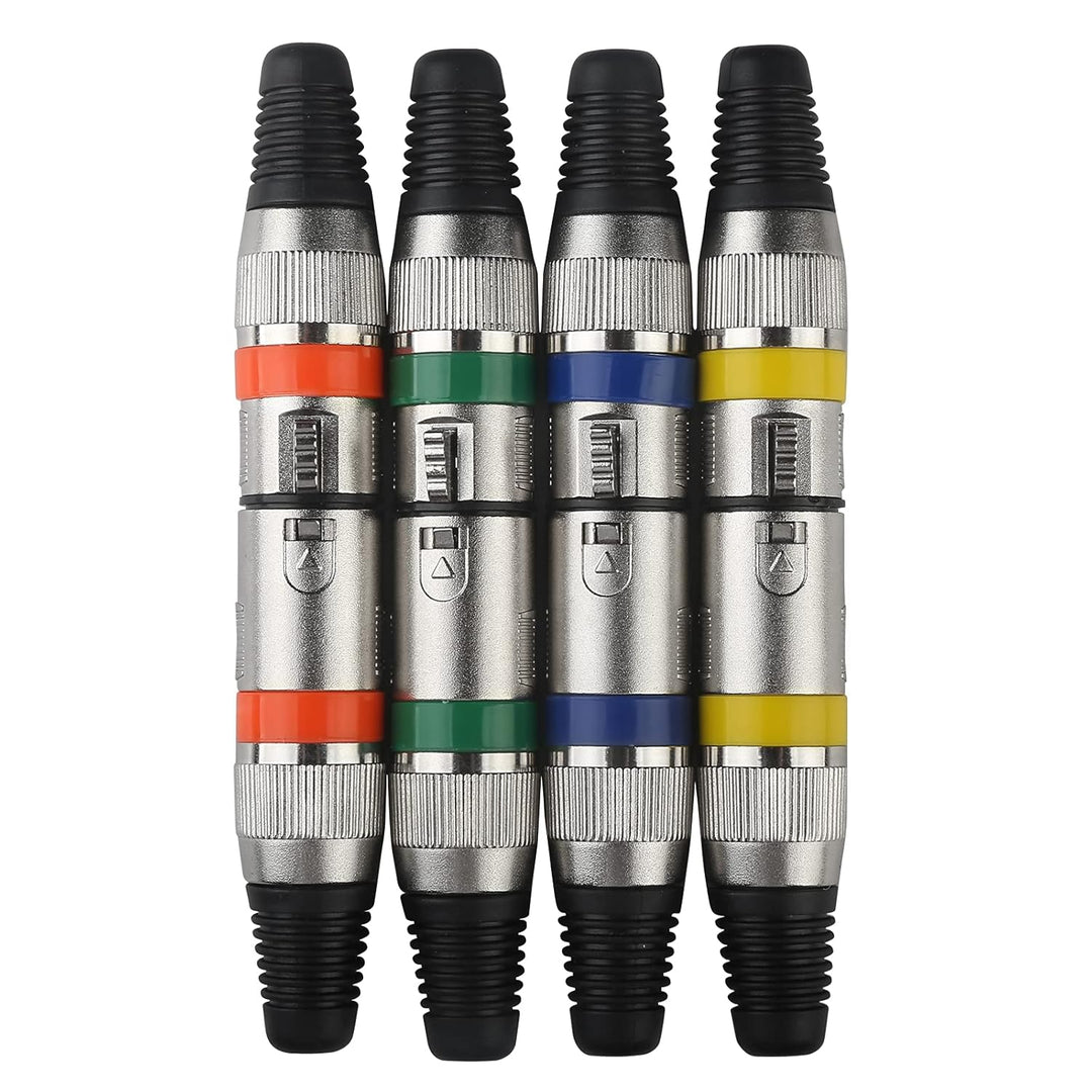 4Pack DMX Kabel 1m 3 Pin DMX Cable XLR Kabel, Mikrofonkabel XLR Stecker auf Busche, DMX Signalkabel
