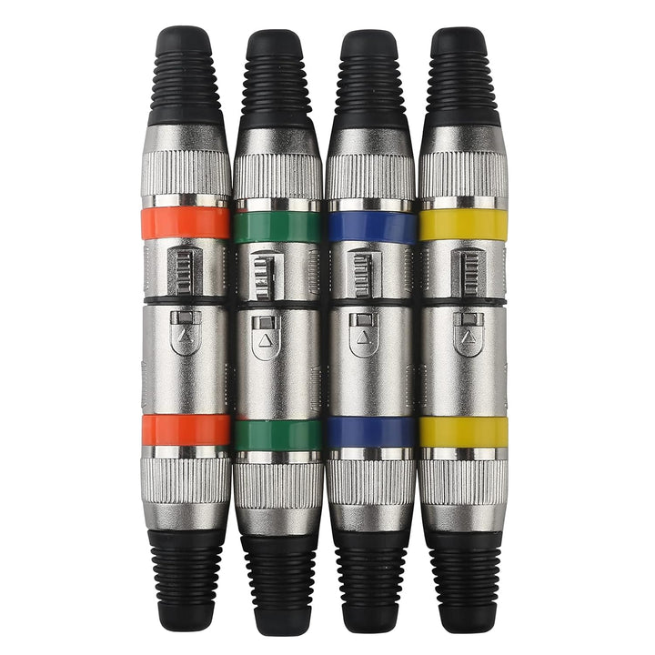 4Pack DMX Kabel 1m 3 Pin DMX Cable XLR Kabel, Mikrofonkabel XLR Stecker auf Busche, DMX Signalkabel