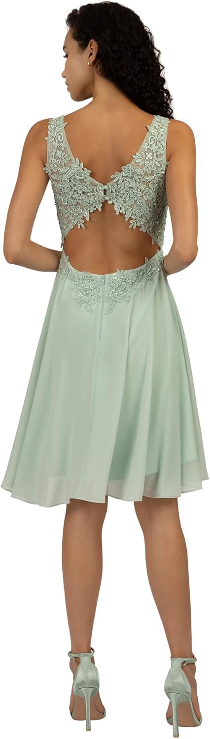 ApartFashion Damen Cocktailkleid Formales Abendkleid 42 Mint, 42 Mint