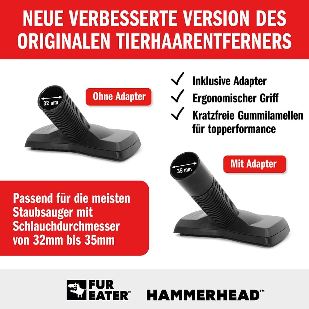 Tierhaar Staubsaugeraufsatz - Verbesserte Version | Staubsaugerbürste zur Entfernung von Tierhaaren,
