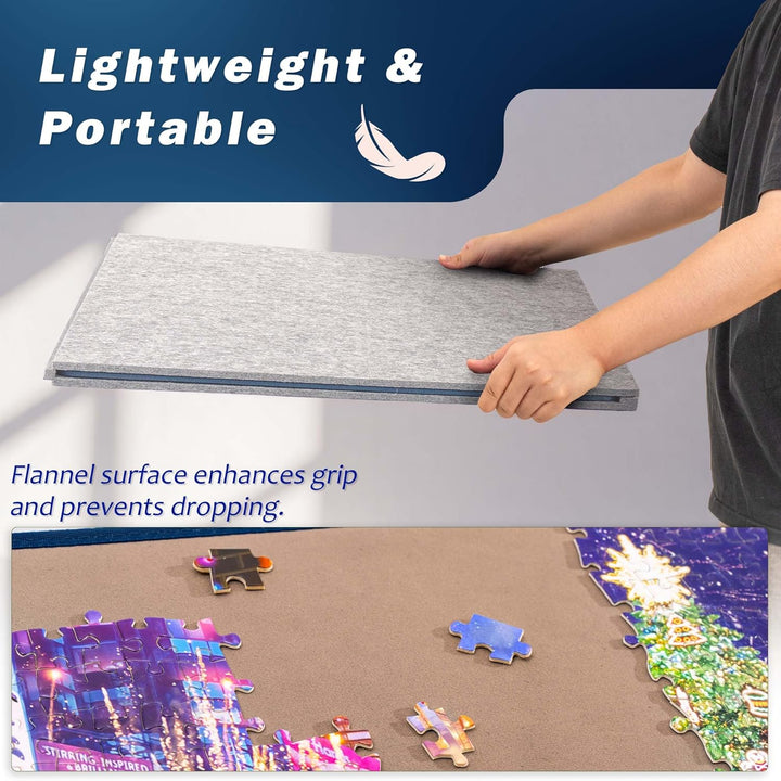 Tektalk Puzzle-Brett mit 2-in-1-Stand- und Abdeckdesign, mehrwinkelverstellbare Halterung und 6 Farb