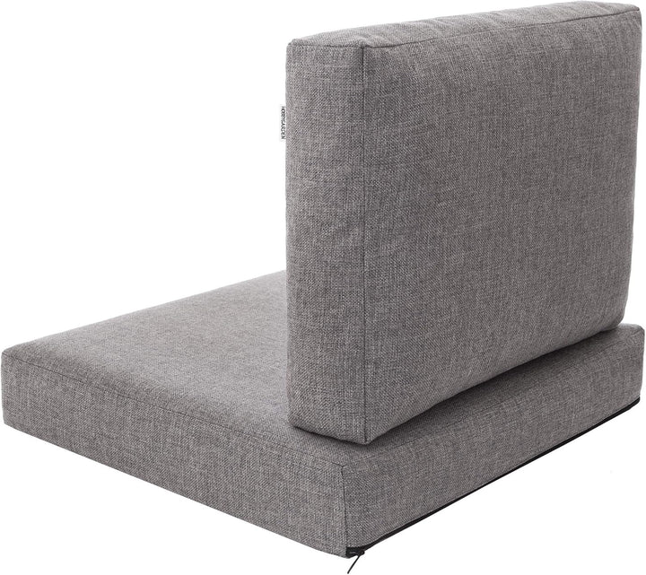 PillowPrim Kissen Set für Rattan/Korbsessel, Rückenlehne Sitz, Sitzkissen Outdoor Sitzpolster Garten