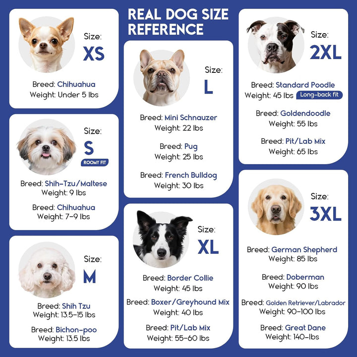 ASENKU Hundemantel für Grosse Hunde 2XL,Warme Hundemantel Winter, Fleece Hundejacke Reversible wasse