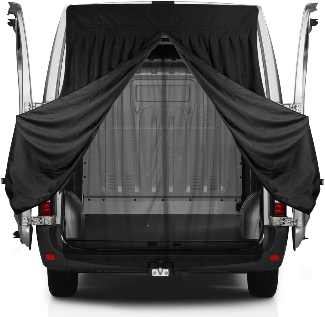 Auto Insektennetz für Ford Transit Custom, Zweischichtig Magnetische Moskitonetze Hintere Tür mit Wi