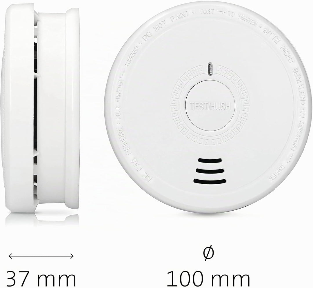 Alecto SA20 Rauchmelder Set - mit Time-Out Taste - Test und Reset Taste - Alarm >85-10 Jahre Sensor