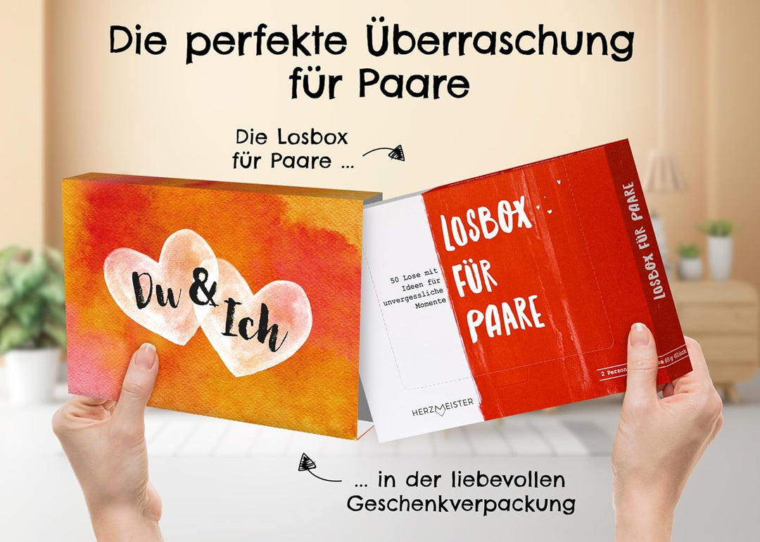 Herzmeister Geschenk für Paare - 50 unvergessliche Date Ideen für Paare - Pärchen Geschenk für eine