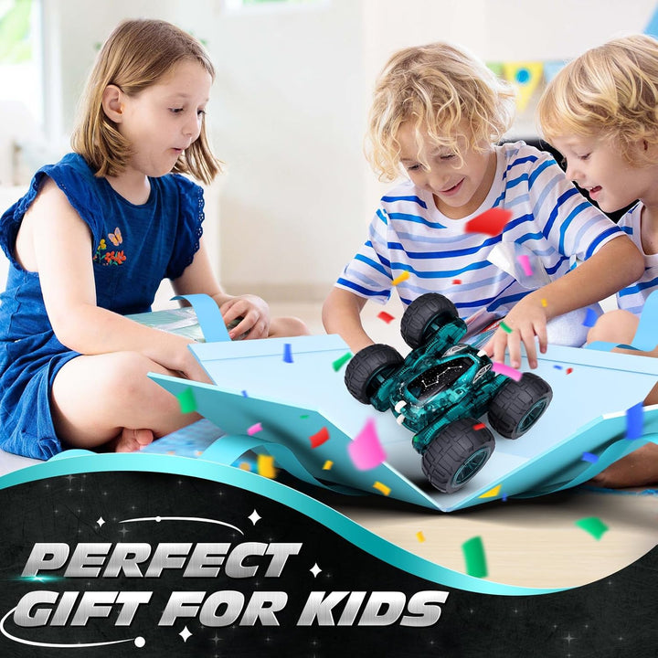Tecnock 2025 Ferngesteuertes Auto mit 2.4 Ghz Fernbedienung 360°Flip Stunts Rc Auto Monstertruck mit