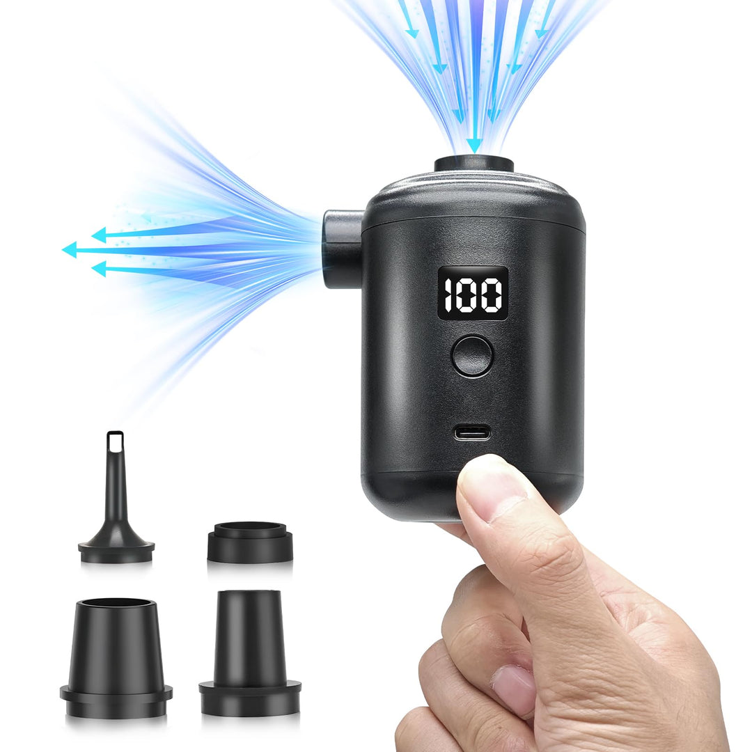 Elektrische Luftpumpe, 3600mAh USB-Ladebare Akku-Pumpe, Mini Luftpumpe Elektrisch Inflator, 280L/Min