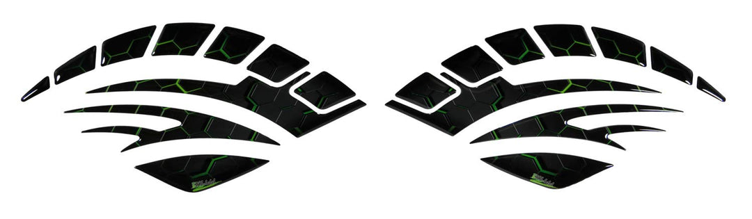 BIKE-label Tankpad Seitentank Motorrad Aufkleber Grün kompatibel für Kawasaki 800740