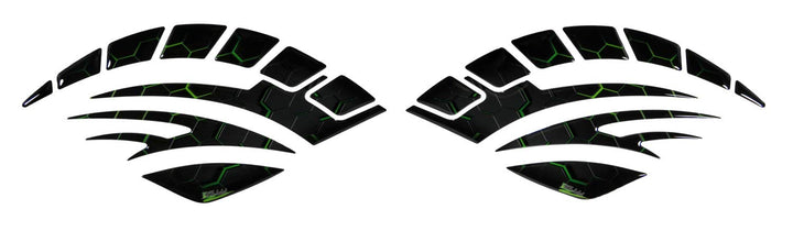 BIKE-label Tankpad Seitentank Motorrad Aufkleber Grün kompatibel für Kawasaki 800740