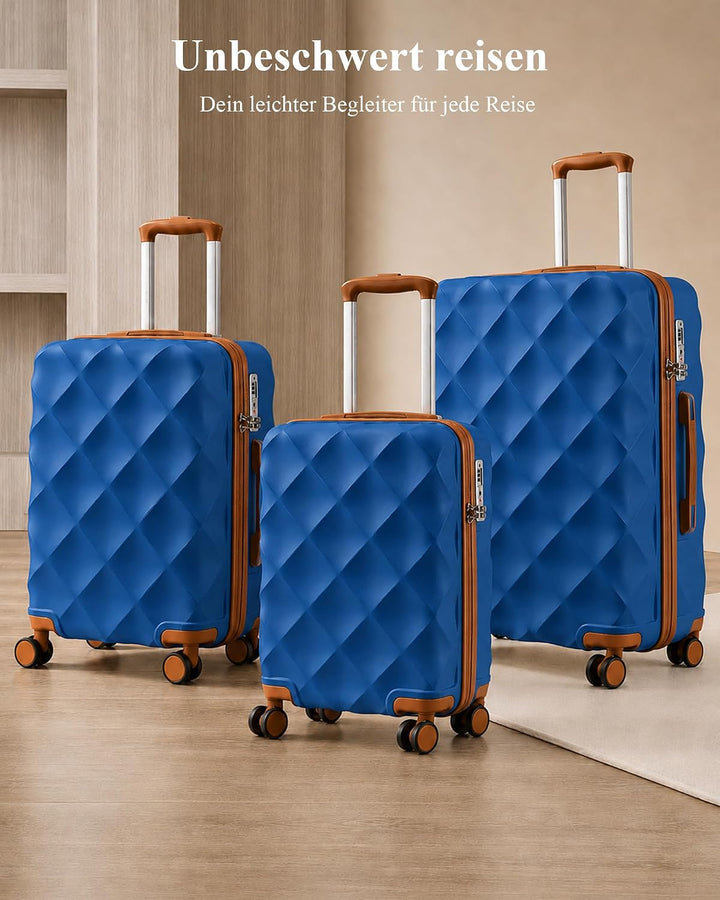 British Traveller Hartschalenkoffer Mittelgross Handgepäck Koffer 61 * 42 * 26cm Reisekoffer Mittelg