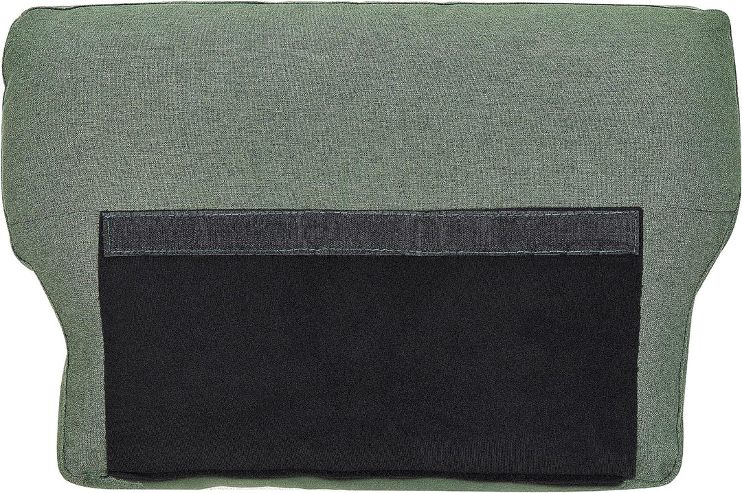 Moderner Retro-Sessel aus Stoff grün mit Metallbeinen schwarz Vietas