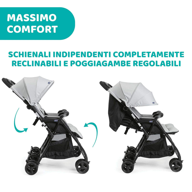 Chicco OHlalà Twin Geschwisterwagen von Geburt bis 15 kg,Kinderwagen für Zwillinge und Geschwister,V