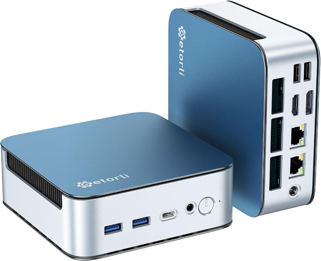 Glorlin GT103 Mini PC,16GB LPDDR5(6400/MHz),AMD Ryzen 5 6600H(overtreft R7-7730U, Bis zu 4.5GHz), 1T