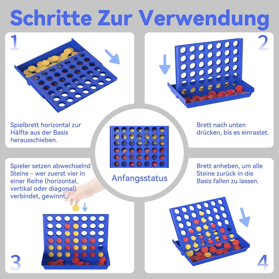 Pup Go Standard-Grösse 4 in Einer Reihe Brettspiele für Kinder ab 3+ Jahren, Mädchen Jungen, Pädagog