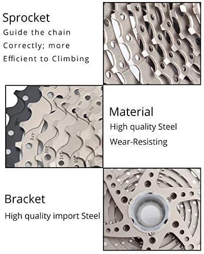 CYSKY 8 Fach Kassette 11-25T/11-28T/11-32T/11-36T/11-40T/11-42T Kassette Fit für Mountainbike, Rennr
